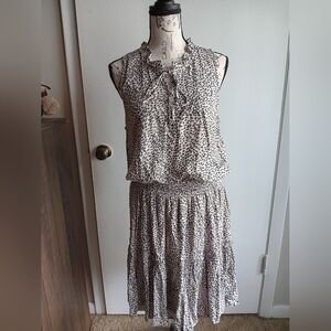 Lovestitch Black and White Patterned Midi Dress